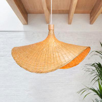 Bay Isle Home™ Ailina 1 - Light Geometric Handmade Bamboo Pendant