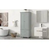 Red Barrel Studio Tall Storage Cabinet With Two Drawers For Bathroom/Office 3