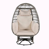 Bungalow Rose Outdoor Swivel Chair with Cushions
