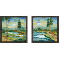 Alcott Hill 'Early Spring Landscape I' 2 Piece Framed Acrylic Painting Print Set