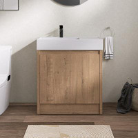 Millwood Pines Single Sink Bathroom Vanity Combo, 30 Inch Standing Bathroom Vanity For Small Space, Mordern Bathroom Van
