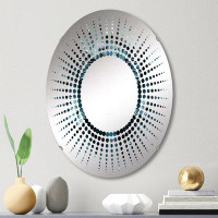 East Urban Home Deep Charcoal Tones Depict Butterflies - Starburst Decorative Mirror MIR107649 O