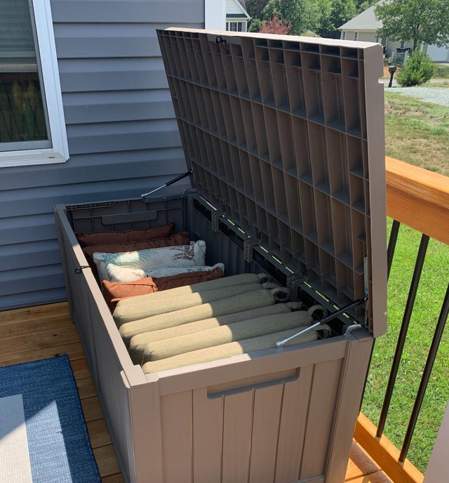 Outdoor Patio Storage Deck Box Garden Bench Lawn Backyard Coffee Table in Outdoor Tools & Storage