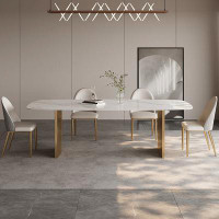 Everly Quinn Rock plate dining table and chair combination 5