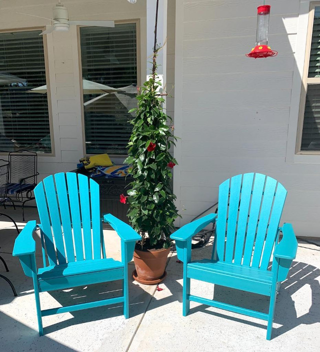 Turquoise  Outdoor Adirondack Lounge Chair Patio Furniture in Patio & Garden Furniture