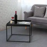 17 Stories Modern Black Square Coffee Table