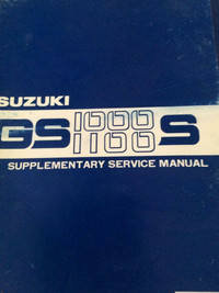 1981 Suzuki Katana GS 1000 1100 Supplementary Service Manual