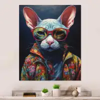 Trinx Cool Cat With Sunglasses II Framed On Canvas Print