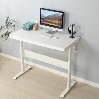 Latitude Run® TDC (Maple Tabletop) Standing Desk with Metal Drawer 48 x 24 Inches
