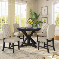 Red Barrel Studio Dining Table Set With Extendable Table And 4 Chairs