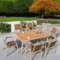 Hokku Designs Outdoor Tables And Chairs Courtyard Garden Terrace Dining Table Chairs Combination Outdoor Leisure Outdoor