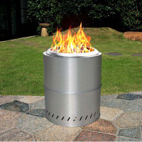 Arlmont & Co. 17.2" H x 15.3" W Stainless Steel Wood Burning Outdoor Fire Pit