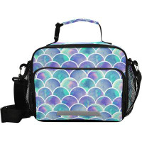 East Urban Home Lunch Bag, Leak-Proof Durable Lunch Box With External Mesh Bottle Holder, Reusable Insulated Lunchbox To
