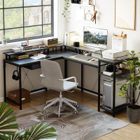 Ebern Designs Matilynn 67.7'' W L-Shaped Computer Desk