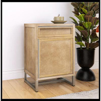 Loon Peak Janitra Handwoven End Table With Drawer