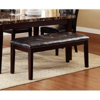 Red Barrel Studio 1Pc Dining Bench Upholstered Button-Tufted Top Seat Transitional Dining Room Furniture