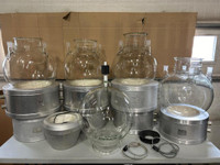 Lot de ballon de laboratoire Chemglass 50L, chauffe ballon --- Lot of Chemglass 50L flask, heater for laboratory