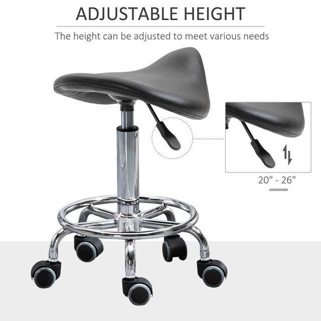 Saddle Stool 14.25" x 14.75" x 26" Black in Health & Special Needs - Image 4