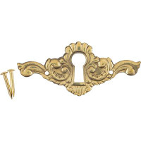 UNIQANTIQ HARDWARE SUPPLY Elegant Decorative Stamped Brass Keyhole Cover