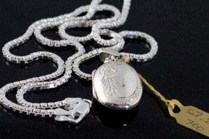 NEW WITH RECEIPT SOLID SILVER STAMPED LOCKET & CHAIN FOR SALE Mississauga / Peel Region Toronto (GTA) Preview