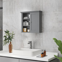 Bathroom Wall Cabinet 20.9" x 5.7" x 19.9" Grey