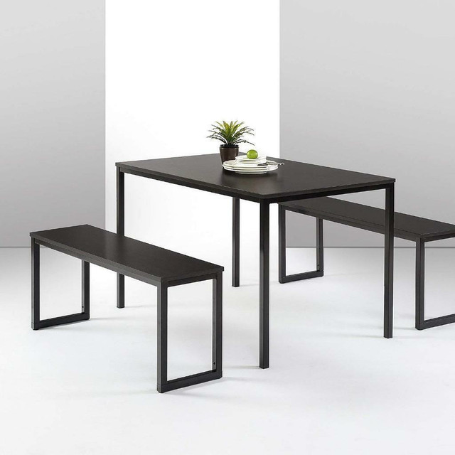 NEW MODERN KITCHEN TABLE & 2 BENCH SEATS CHAIRS DINING TABLE SD001 in Dining Tables & Sets in Regina - Image 2