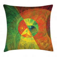 East Urban Home Ambesonne Psychedelic Throw Pillow Cushion Cover, Abstract Surreal Fractal Dreamlike Fantasy Harmony Of