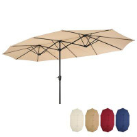 Arlmont & Co. Charvon 15' x 9' Rectangular Market Umbrella