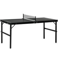 MINI FOLDING TABLE TENNIS TABLE WITH ALUMINIUM FRAME, PORTABLE OUTDOOR PING PONG TABLE WITH NET FOR INDOOR OUTDOOR GARDE