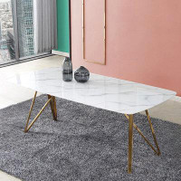 Mercer41 Italian modern simple rectangular rock plate dining table