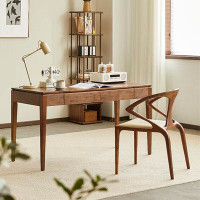 Elevat Home North American black walnut simple rectangular desk study full solid wood table
