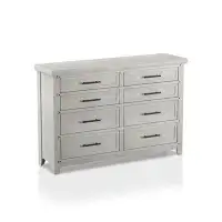 Gracie Oaks Amasa 8 Drawer Double Dresser with Mirror