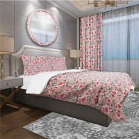 Made in Canada - East Urban Home Red Rose Duvet Cover Set