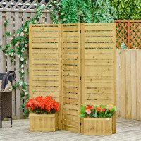 Creationstry 4 Self-Draining Planters / Raised Garden Beds, 3 Hinged Panels