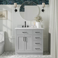 Brayden Studio Azaleia 37" Single Bathroom Vanity Set