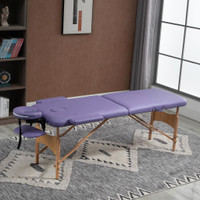 Massage Table 72.75" x 23.5" x 34.75" Purple