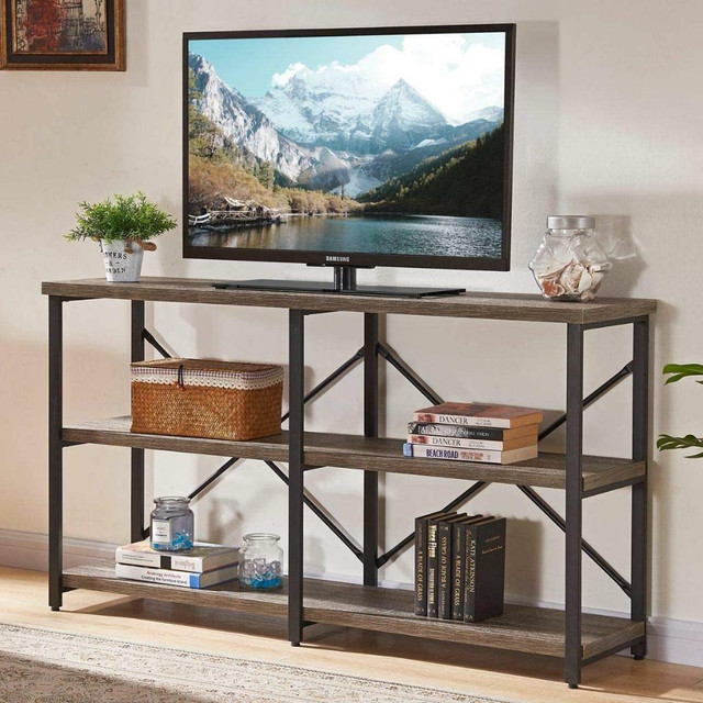 NEW RUSTIC CONSOLE ENTRY 3 TIER BOOKSHELF TABLE TLHT02 in Bookcases & Shelving Units in Regina