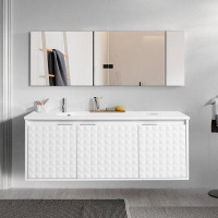 Inhouse 48" Wall-Mounted Single Bathroom Vanity Set With Top