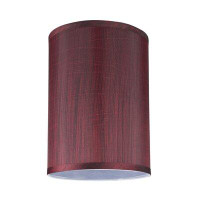 Aspen Creative Corporation 11" H Synthetic Fabric Drum Lamp Shade ( Spider ) in Dark Red