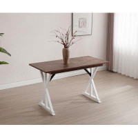 Gracie Oaks Vintage Sophisticated Counter-Height Dining Table With Cross Legs For Kitchen, Bar And Café