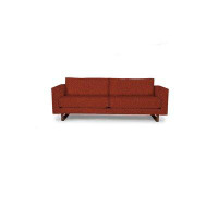 Red From The House Of Scalamandre Avalon 90" Square Arm Sofa with Reversible Cushions