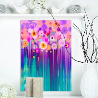 Made in Canada - East Urban Home Designart 'Abstract Soft Colour Spring Flower Painting' Floral Painting Print on Wrappe