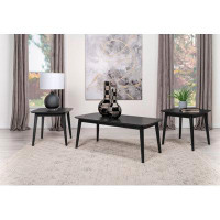 George Oliver Hosaam 3-piece Occasional Set with Coffee and End Tables Black