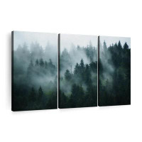 Loon Peak Misty Fir Forest Wall Art Multi Piece Canvas Print