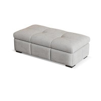 Hokku Designs 31.50" Dark Grey Upholstered Bench