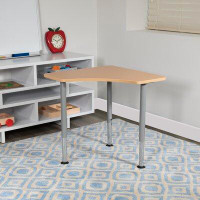 Flash Furniture Triangular Collaborative Adjustable Student Desk - Home and Classroom