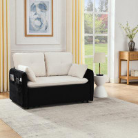 Latitude Run® Modern Convertible Sofa Bed With 2 Removable Armrests And USB Power Port, Pull-Out Bed