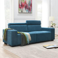 Ebern Designs 2-3 Seater Sectional Sofa Couch With Multi-Angle Adjustable Headrest, Spacious And Comfortable Velvet Love