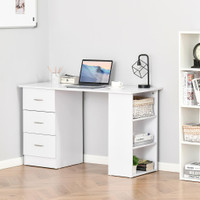 Desk with Shelves 47.25"x19.25"x28.25" White