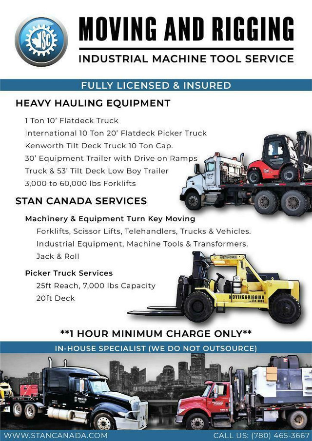 Local Machine Equipment Moving and Rigging (1 Hour Min. Charge Only) - Complete Solution in Other Business & Industrial in Edmonton Area - Image 2